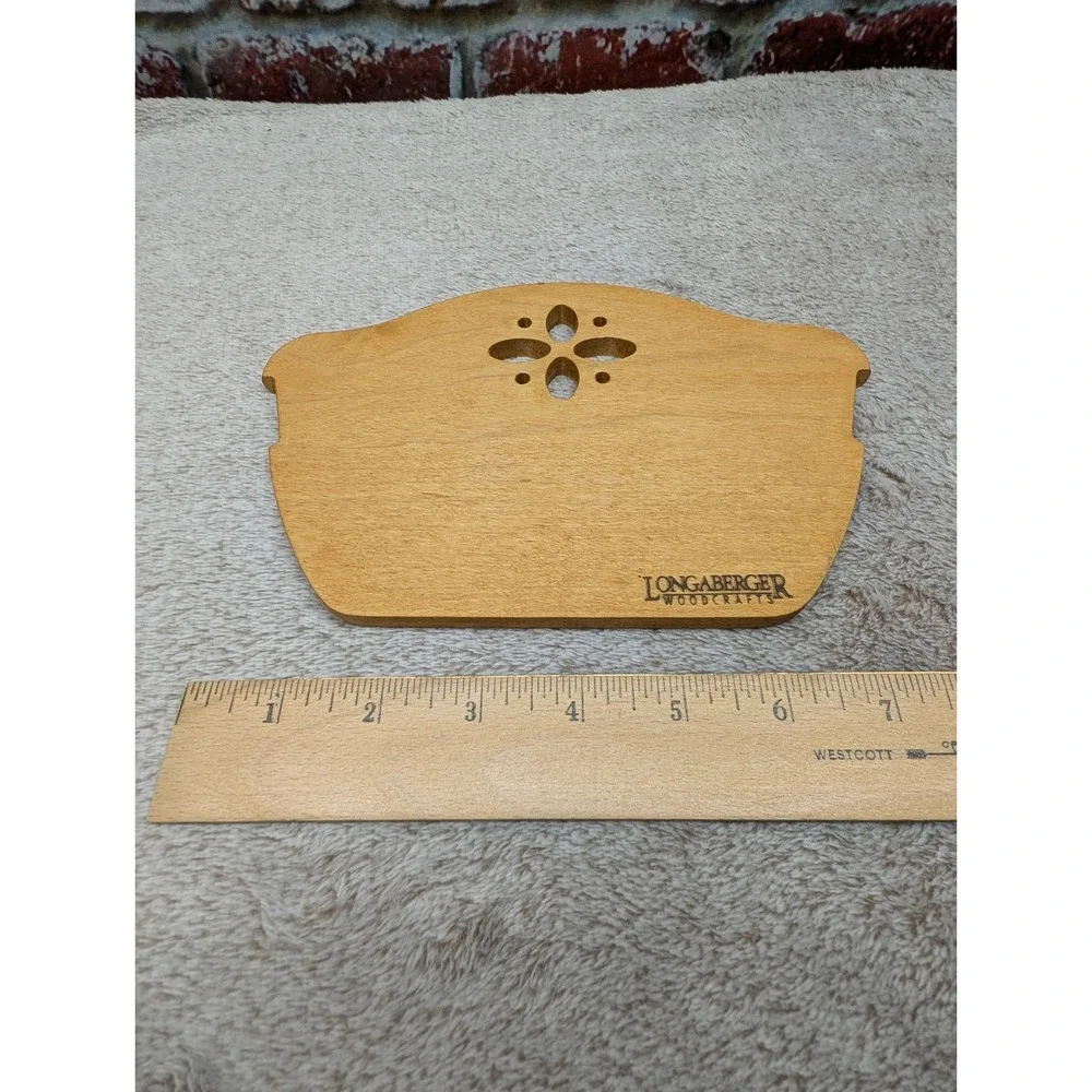 Longaberger Woodcrafts Basket Divider Wooden Clover Cutout Natural Finish